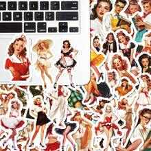 50 miếng dán hình cô gái Pin-Up cổ điển, decal thẩm mỹ retro dành cho người lớn, lý tưởng để cá nhân hóa máy tính xách tay, bình nước, ván trượt, sổ tay và đồ thủ công DIY, trang trí hoài cổ cho phòng ngủ, ký túc xá và không gian văn phòng, miếng dán tự dính độc đáo để tùy chỉnh túi xách, ốp điện thoại và album ảnh, bộ sưu tập thú vị dành cho những người đam mê nghệ thuật Pin-Up và những người yêu thích phong cách retro. - Nhiều màu - Xem 7