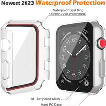 2pcs Transparent, Durable Watch Protective Case, Made Of Tempered Glass, Compatible With Apple Watch 7/8/9/4/5/6 (40mm, 44mm, 41mm, 45mm), Ultra-Thin And Durable Protective Case. - 2pack Transparent - View 5