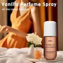 KOEC Xịt thơm tóc và toàn thân hương vani dừa, hương vani, hương thơm lâu dài, chứa vitamin E và dầu hạt dẻ Ma-rốc, phù hợp với mọi loại da và tóc, món quà hoàn hảo cho Ngày của Mẹ. - Vị vani dừa - Xem 7