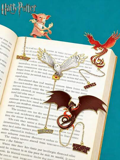 Warner Bros 1pc Official Harry Potter Bookmark, Magical Creatures Series Anime Metal Bookmark, Birthday Gift, Stationery Gift, Study Supplies, Funny Gift For Classmates, Teachers, Parents, Siblings, Best Friends, Hogwarts Gryffindor Ravenclaw