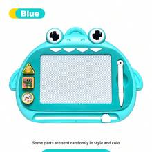 1pc Magnetic Drawing Board - Shark Themed, Colorful Erasable Magnetic Sketching Pad Toy, Learning Sketch Board, Doodle Writing Board With 3 Geometric Stamps & 1 Pen, Birthday Party/Student Gift, Back To School - Multicolor - View 12