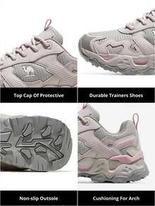 CAMEL CROWN Women's Outdoor Hiking Shoes, Casual Breathable Non-Slip Durable Trekking Sneakers - Grey - View 5