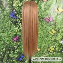 13x4 Free Part Mint Green Long Straight Lace Front Wigs Glueless Long Silky Straight Wigs Pre Plucked HD Lace 180% Density Light Green Wig Soft Free Part Wear And Go Lace Front Wigs For Fashion Women Party & Daily Wear 26 Inch - 挑染金色 - 查看 8