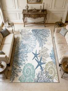 1pc Luxury Soft Printed Rug, Lightweight, Machine Washable, Rectangular For Indoor, Entryway, Porch, Creating Elegant Home Decor, Rug, Bedroom Decor, Home Decor, Room Decor - Multicolor - View 7