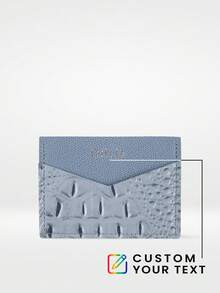 1 chiếc ví đựng thẻ đeo vai giả da cá sấu khắc tên theo yêu cầu, quà tặng sang trọng cá nhân hóa dành cho cả nam và nữ. - Nhiều màu - Xem 11