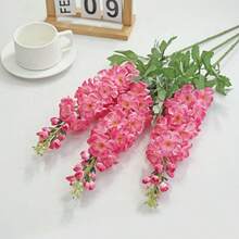 1/3/60支仿真秋海棠、波斯菊、玉兰、风信子花，触感逼真，适用于婚礼、家居、户外派对花艺布置、桌面装饰、花园、酒店、酒吧、壁炉花瓶装饰、配件、DIY拱门花艺装饰，女孩礼物 - 粉色 - 查看 5