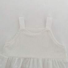 Summer New Baby Clothes, Fashionable Baby Girl Lace Shoulder Top + Bubble Shorts, Cute Versatile 2 Pieces Set - White - View 7