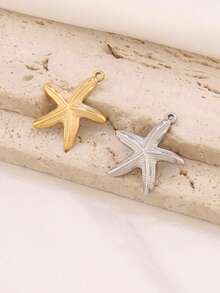 3pcs Stainless Steel Starfish Pendant Findings Fashion 18K Gold Plating Waterproof Ocean Charms For DIY Jewelry Making Accessories - Pendants - View 7