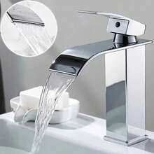 Torneira Banheiro Bancada Prata Aço Inox 304 Saída Em Cascata Monocomando Água Quente E Fria Cartucho Cerâmico Anti Gotejamento Winda - prata - Visão 4