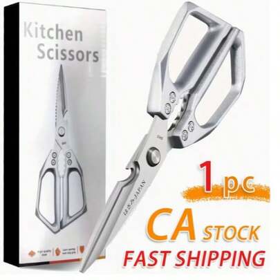 1pcs  New Seventh Generation Multifunctional Stainless Steel Meat Scissors, For Cutting Chicken, Duck, Goose, Fish, Household -Stainless Steel Kitchen Scissors