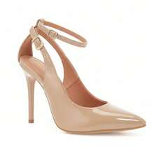 Vizzano Women's High Heel Stiletto Heel Shoe, Patent Leather, Elegant - 米色 - 查看 4