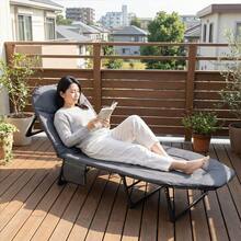 Large Outdoor Folding Bed, Portable Camping Bed, Office Nap Bed - Space Saving, Suitable For Indoor And Outdoor Use - 170*55厘米 - 查看 2