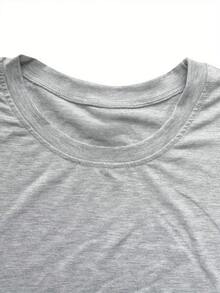 Plus Size-Plus Size - Humorous Style Raccoon Drink Hang On, Let Letter Print Sleeveless Round Neck Vest - 1XL-5XL-1XL-5XL - Light Grey - View 4