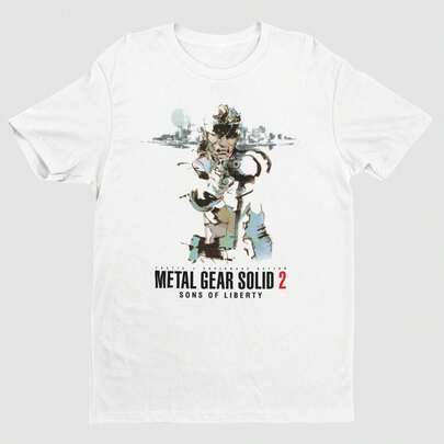 Camiseta y sudadera con capucha de Metal Gear Solid 2, arte clave de S1ons of Liberty, ropa de jugador220G Esta camiseta unisex de 220 g está hecha de 100 % algodón con un patrón de punto apretado de 220 g, lo que garantiza su durabilidad. Apta para todo tipo de cuerpos, tanto hombres como mujeres. Su tejido duradero y de alta calidad es ideal para diversos proyectos de costura, ofreciendo un tacto suave y resistente. Además, es muy transpirable. Perfecta para primavera/verano, conjuntos de vacaciones y ropa de fiesta.