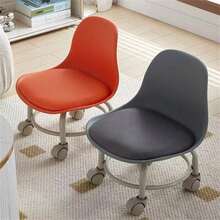 旋转脚凳，多功能懒人式带靠背轮凳，适用于家庭、客厅 - 彩色 - 查看 2