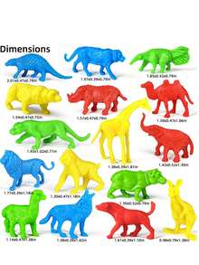 12 件/40 件/60 件套装，微型软橡胶逼真恐龙模型，约 2 英寸，装饰性派对礼品，节日礼物（颜色和款式随机搭配） - 彩色 - 查看 4