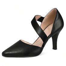 PENNYSUE Women Pumps Ladies Pointed Toe 3 Inch Heel Dress Shoes For Party - màu đen - Xem 10