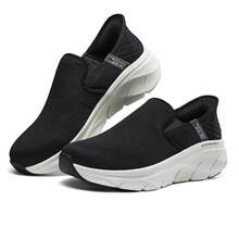 Skechers Men's Lightweight Sports Casual Slip-On Walking Shoes - Black - View 8