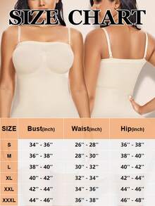 Women's Shapewear Rompers Strapless Bodysuit Shaper Jumpsuits Suitable For Outdoor Wear Body Shaper Bodysuit With Tummy Control, Butt Lifter, Chest Wrap,Plus Size, - 米色 - 查看 11