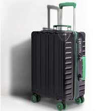 Lightweight 20 Inch Carry On Suitcase, PC Hard Shell Travel Small Luggage With 4 Spinner Wheels & TSA Lock For Travel, Black - Black - View 11