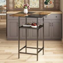 Mesa de bar, mesa de cocina pequeña 60 X 60 X 90 Cm, para cocina, comedor, industrial - Negro - Ver 10