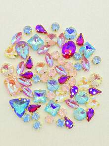 50颗/包 水钻，DIY手工缝制装饰，适用于衣服、鞋子、帽子、包包 - 混合裝50P - 查看 5