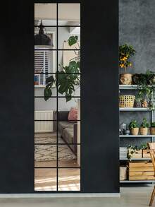 16pcs Frameless Acrylic Glass Mirror Tile, Suitable For Bedroom, Home Gym, Shatterproof, Removable Portable Mirror Wall Sticker, Applicable For Home Room, Bedroom, Home Decor, Wall Decor, Bathroom And Vanity, Size 20x20cm - Mirror Wall Stickers - View 7