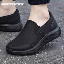 Skechers 男鞋GO WALK FLEX一腳穿休閒健步鞋 - 黑色 - 查看 8