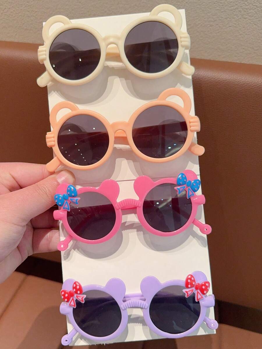 2/4Pcs Girls Cute Newest Heart Kids Children Fashion Glasses Baby Eyewear ,Card Only Show,Don't Shipping - Multicolor - View 1