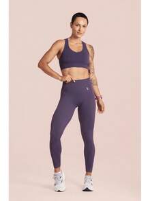 LUPO Leggings Lupo Max Women's High Waist Gym Crossfit Workout Original - Blåröd - Visa 2