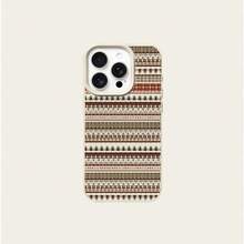 1个TPU材质复古几何图案手机壳，适用于 17 Pro Max/17/16 Pro Max/15/13/12/11、S20 FE/A15/S24/A55、Note 11/Note 12/Note 13 Pro，全包防摔软壳保护套，国际版，非国内版 - 白色 - 查看 5