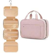 Neceser de Viaje para Hombre y Mujer Bolsa de Cosmeticos de Viaje Makeup Bag de Gran Capacidad Bolsa de  Portátil Bolsa de Aseo con Asa Bolsa Organizadora de Cosmeticos Rosa - Rosa - Ver 9