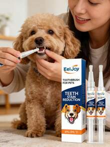 Pet Tooth Cleaning Kit 2pcs. Gentle And Caring For Pet's Oral Hygiene, This Brush Helps Freshen The Pet's Mouth, Enhance The Tooth Surface's Luster And Keep It Clean. Dental Cleaning, Small Toothpaste, Dog Toothpaste, Pet Dog. - View 4