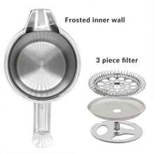1000ML French Press Stainless Steel Coffee Tea Filter Maker Plunger Pitcher - Silver - View 11