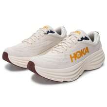 Hoka Bondi 8 男士跑步鞋，轻便舒适柔软跑步鞋，简约休闲运动鞋 1123202-OST - 橡木白/石膏白 - 查看 1