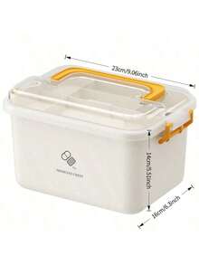 1pc Large Capacity Home Medicine Cabinet, Multi-Layer First Aid Box, Portable Small Medicine Box, Family Carry Medical Kit - Random Color - View 4