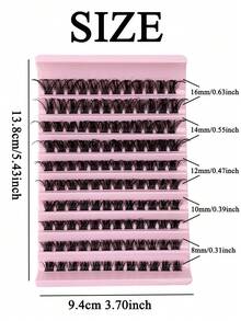 120 st. D-böjda klusterögonfransar 8-16 mm blandade längder, spetsiga individuella ögonfransar, naturligt utseende, fluffiga klusterögonfransar, gör-det-själv-ögonfransförlängning, mjuka franskluster, ögonfranskluster, individuella ögonfransar, fransar, lösögonfransar - D - Visa 6