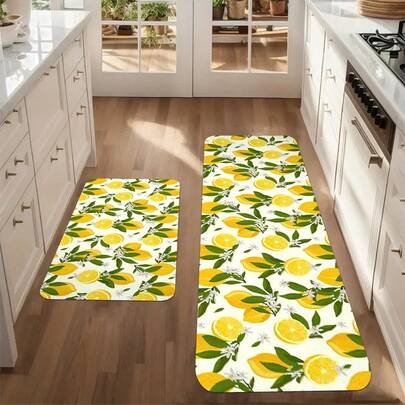 1pc Fruit Pattern Kitchen Mat, Kitchen Rug, Doormat, Small Rug, Carpet, Runner, Floor Mat, Home Decor, Area Rug, Outdoor Mat, Bedroom Carpet, Washable Rug