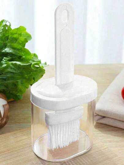 1pc Multi-Color Heat-Resistant Silicone Baking Brush - With Storage Box, Heat-Resistant Silicone Bottle Brush, Portable Barbecue Oil Brush, Suitable For Grilling, Baking, Frying, Cooking, Kitchen Supplies, Cooking Supplies, Home Decoration, Holiday Parties, Gifts For Women, Gifts For Men, Gifts For Friends