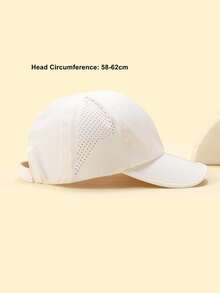 1pc Soft & Skin-Friendly Solid Color Foldable Baseball Cap, Quick-Drying Breathable Fabric - 1PC - View 10