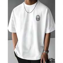 Camiseta Streetwear Gospel Igreja Religiosa Oração Digital 2 Corinthians 5:17 Street Cultura Urbana Unissex 100% Algodão Top Premium Streetwear Envio Imediato Varias Cores!! - Branco - Visão 3