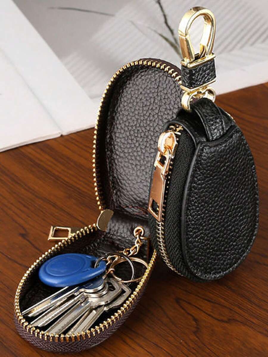 Unisex Mini Zipper Key Holder Pouch, Multifunctional Key Case, High-Quality Car Key Bag - Multicolor - View 1