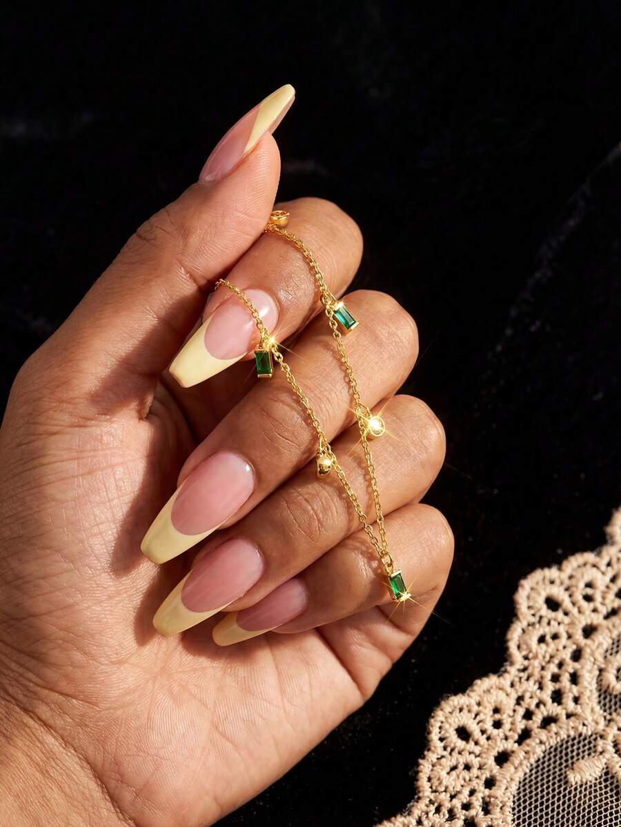 1pc Elegant Geometric Pendant Necklace, 925 Sterling Silver Lightweight Luxury Choker Necklace, Delicate Jewelry Gift Suitable For Girls Daily And Date Outfit - Style 2 - View 1