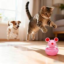 Interactive Rolling Treat Dispenser Toy - With Rotating Design, Suitable For All Kinds Of Slow Feeder Toys, Plastic Pet Toys, Cats And Dogs, Need To Shake The Toy To Get Dry Food, Helps Pet's Intelligence Training, No Battery Required - Multicolor - View 6