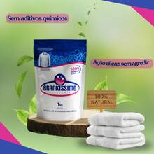 Percarbonato de sódio 1 kg alvejante de roupas 100% puro granulado tira manchas - Branco 1 peça - Visão 3