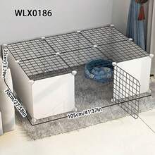 Cerca modular para mascotas DIY con puerta, jaula expandible para gatos, adecuada para gatitos, conejos, hurones, perros pequeños, cobayas para uso en interiores - Multicolor - Ver 4