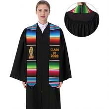 2026 Graduation Stoles Grad Stoles, Unisex Adult Graduates, Sash For High School, College, Bachelor, Degrees 4.5"(Width) X 62"(Length) - Đức Mẹ Guadalupe 3 - Xem 3