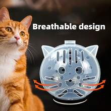 1个防咬猫头盔，这款头盔可以防止猫咪在梳毛、修剪指甲、洗澡和打针时咬人，防止猫咪打架，猫咪头部保护罩可防止舔舐、啃咬和打架，宠物宇航员头盔 - 無色 - 查看 9