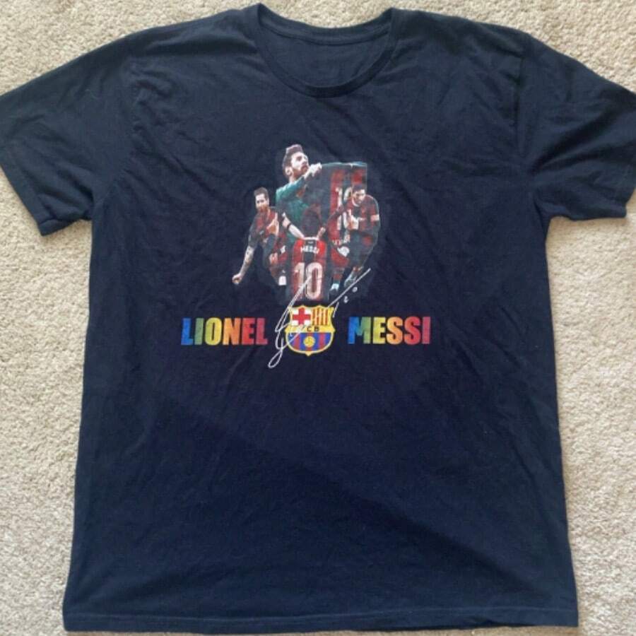 Lionels Messis Rakuten T-Shirt Black XL - 黑色 - 查看 1