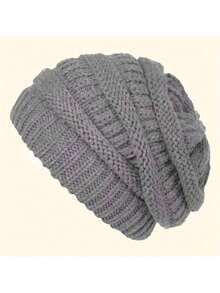 Soft And Loose Knit Winter Small Beanie, Suitable For Both Women And Men, Unisex Winter Holiday Gift. 6 Colors Available - Xám - Xem 12